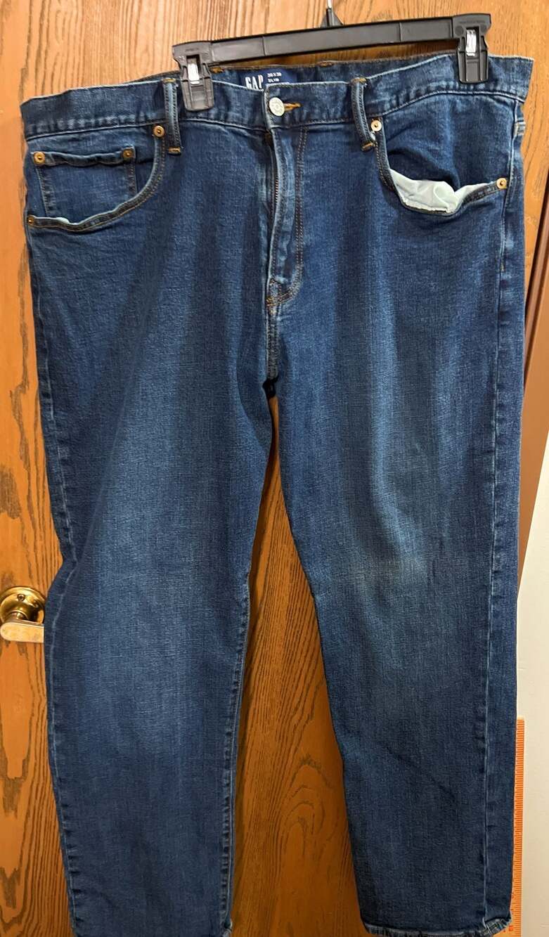 Gap Slim Fit Denim Jeans Size 38x30 Blue Stretch Pants